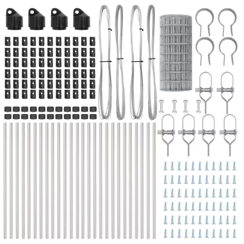  Euro Kerítés 13 Oszloppal 0.6x50 m Horganyzott Acél