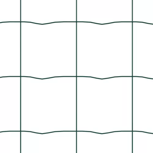  Euro Kerítés 7 Cölöppel 0.8x10 m Galvanizált Acél Zöld
