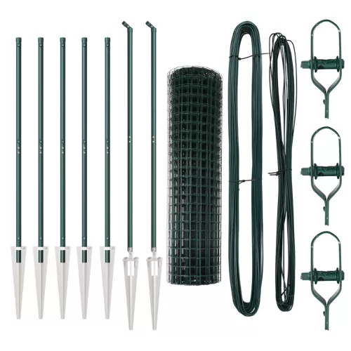  Euro Kerítés 7 Szegecsoszloppal 1.2x10 m Horganyzott Acél Zöld