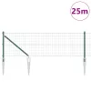  Euro Kerítés 13 Csúcsos Oszloppal 0.6x25 m Horganyzott Acél Zöld