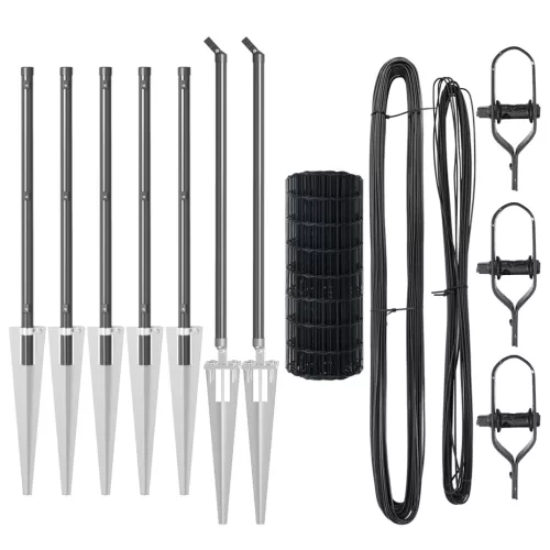  Euro kerítés 7 rögzítő tüskével 1x10 m Cinkbevonatú acél Szürke