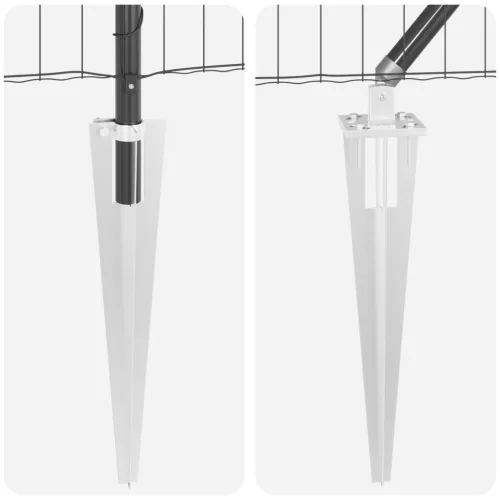  Euro Kerítés 7 Spike Poszttal 0.8x10 m Horganyzottacél Szürke