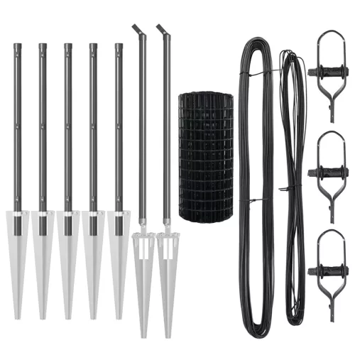  Euro Kerítés 7 CSONK POSZTTAL 1x10 m Galvanizált Acél Szürke