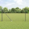  Kerítés oszlopokkal Szürke 1,2 x 25 m Acél