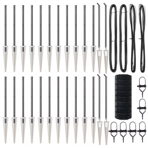  Európai Kerítés 13 Cölöp 0.4x50 m Galvanizált Acél Szürke