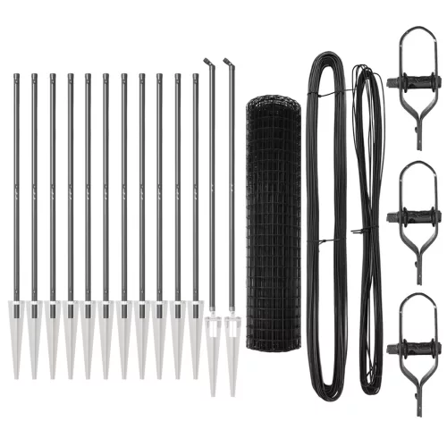  Euro Kerítés 2 db-os szett Szürke Porszórt Acél 25 x 1,2 m