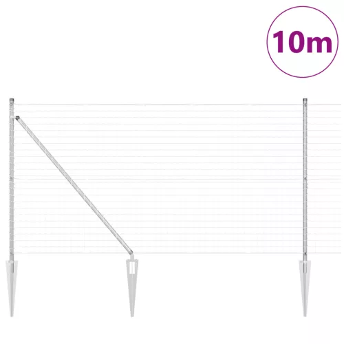  Euro Kerítés 7 szegecspóttal 1.4x10 m Horganyzott Acél