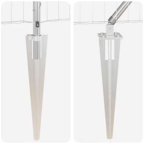  Európai Kerítés 7 Cölöppel 1.4x10 m Horganyzott Acél