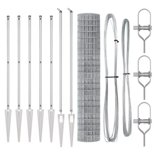  Euro Kerítés 7 Tüskés Oszloppal 1.6x10 m Horganyzott Acél