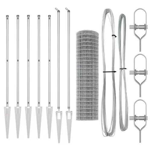  Euro Kerítés 7 Cölöppel 1.4x10 m Horganyzott Acél