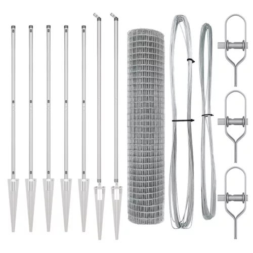  Euro Kerítés 7 Cölöppel 1.5x10 m Horganyzott Acél