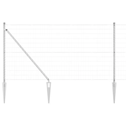  Euro Kertkerítés 13 Cölöppel 1x25 m Horganyzott Acél