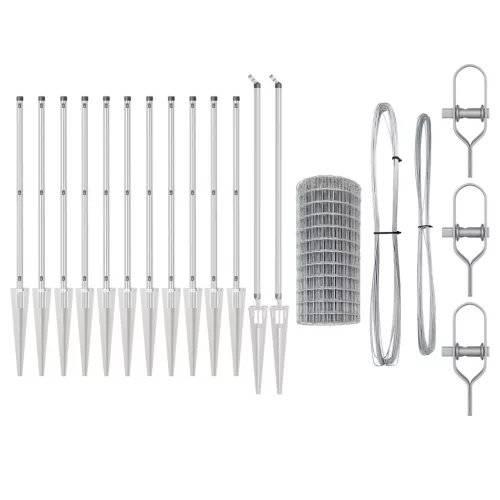  Euro Kertkerítés 13 Cölöppel 1x25 m Horganyzott Acél