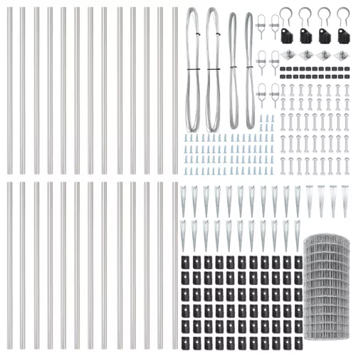  Európai kerítés 13 cölöppel 0,4x50 m horganyzott acél