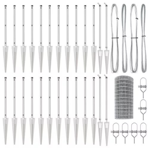  Euro Kerítés 13 Tüskés Oszloppal 0.6x50 m Horganyzott Acél