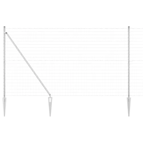  Európai kerítés 7 cölöppel 1.5x10 m Horganyzott acélból