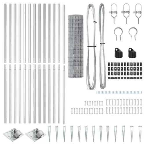  Euro Kerítés 13 Cövek Poszttal 1.2x25 m Horganyzott Acél