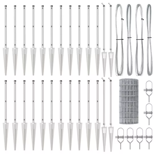  Euro Kerítés 13 tüskeoszloppal 0.4x50 m Horganyzott acél