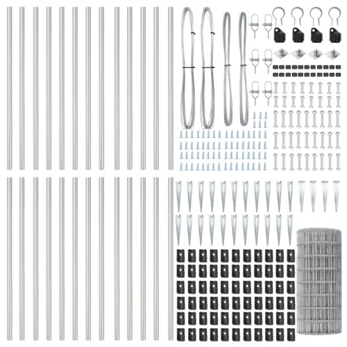  Euro Kerítés 13 tüskeoszloppal 0.4x50 m Horganyzott acél