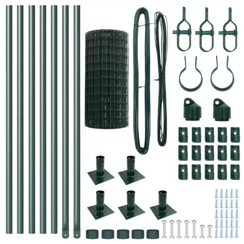  Euro Kerítés 7 Flancos Oszlop 0.4x10 m Horganyzott Acél