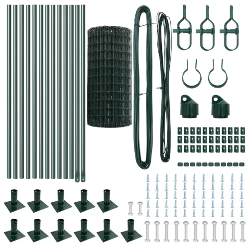  Euro Kerítés 13 Flancos Poszttal 0.4x25 m Horganyzott Acél