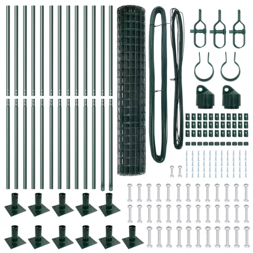  Euro Kerítés 13 Flangolt Oszloppal 1.2x25 m Galvanizált Acél