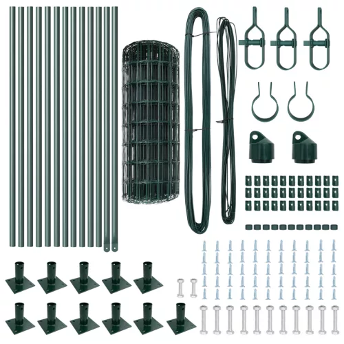  Euro kerítés 13 flancos oszloppal 0.4x25 m galvanizált acél