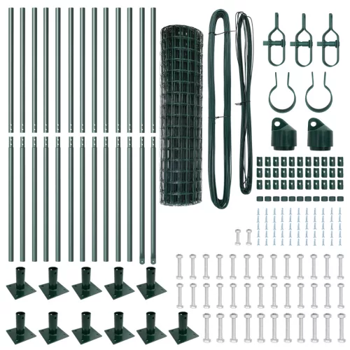  Euro Kerítés 13 Flanged Posts 0.8x25 m Galvanizált Acél