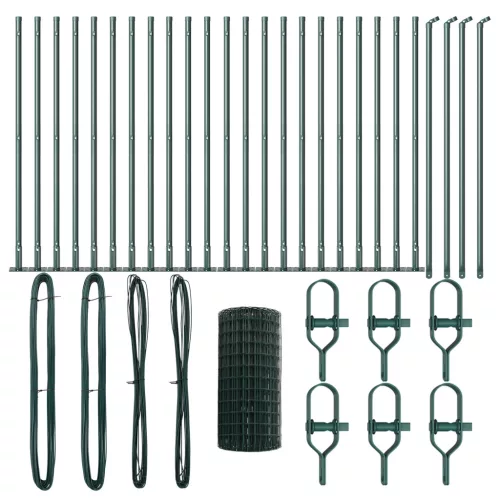  Euro Kerítés 13 Flanged Posts 0.4x50 m Galvanizált Acél