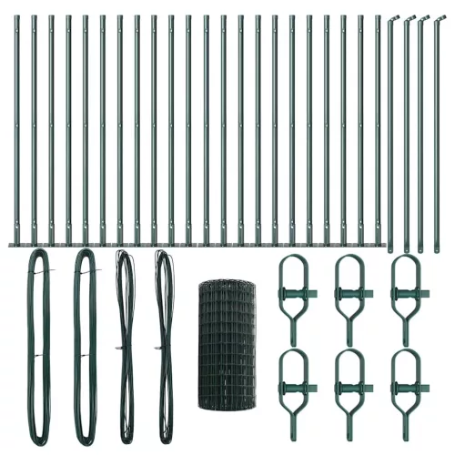  Euró Kert Kerítés 13 Lemezes Támfákkal 0.6x50 m Horganyzott Acél