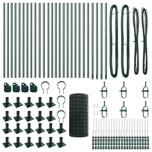  Euró Kert Kerítés 13 Lemezes Támfákkal 0.6x50 m Horganyzott Acél