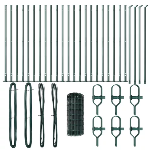  Euro Kerítés 13 Flangásos Oszloppal 0.4x50 m Galvanizált Acél