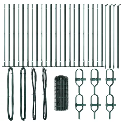  Euro Kerítés 13 Földbe Süllyesztett Oszloppal 0.6x50 m Galvanizált Acél