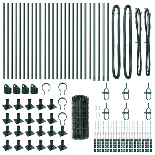  Euro Kerítés 13 Földbe Süllyesztett Oszloppal 0.6x50 m Galvanizált Acél