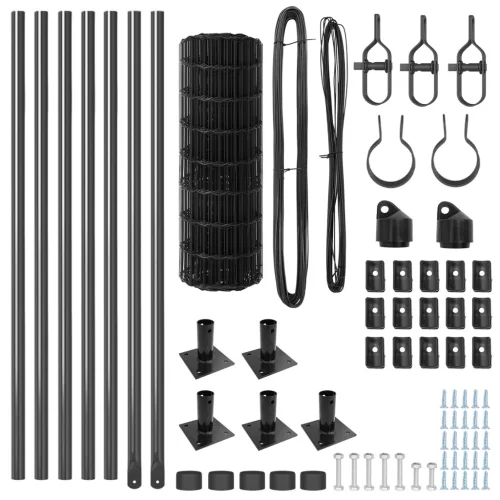  Euro Kerítés 7 Flancos Rövidítés 0.6x10 m Galvanizált Acél