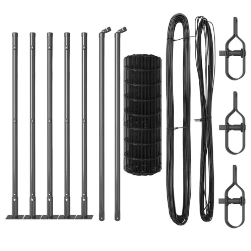  Euro Kerítés 7 Változó Oszloppal 0.6x10 m Galvanizált Acél