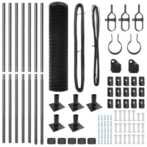  Euro kerítés 7 Flanged Posts 0.8x10 m Horganyzott Acél