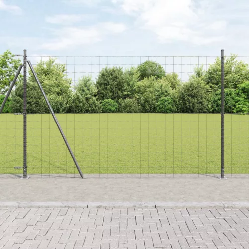  Euro Kerítés 7 Flanged Posts 1.6x10 m Horganyzott Acél