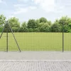  Kerítés oszlopokkal Szürke 1,2 x 25 m Acél