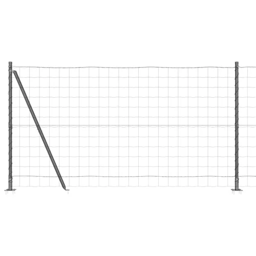  Kerítés oszlopokkal Szürke 1,2 x 25 m Acél
