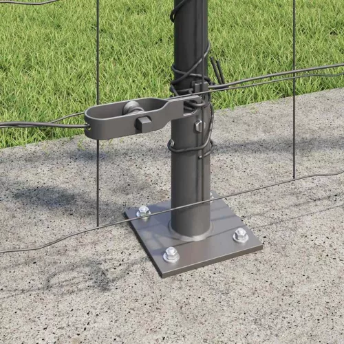  Kerítés oszlopokkal Szürke 1,2 x 25 m Acél