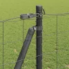  Kerítés oszlopokkal Szürke 1,2 x 25 m Acél