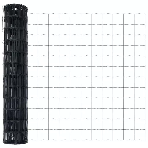  Kerítés oszlopokkal Szürke 1,2 x 25 m Acél