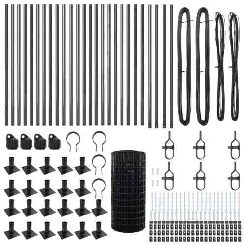  Euro Kerítés 13 Flanged Posts 0.4x50 m Galvanizált Acél