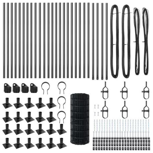 Euro Kerítés 13 Flangált Oszloppal 0,4x50 m Horganyzott Acél