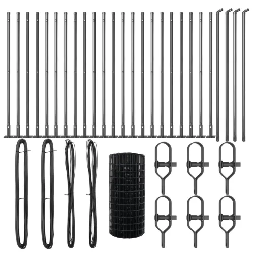  Euro kerítés 13 flancos oszloppal 0,4x50 m horganyzott acél