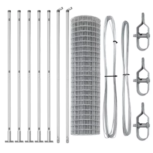  Euro Kerítés 7 Flanged Posts 0.8x10 m Horganyzott Acél