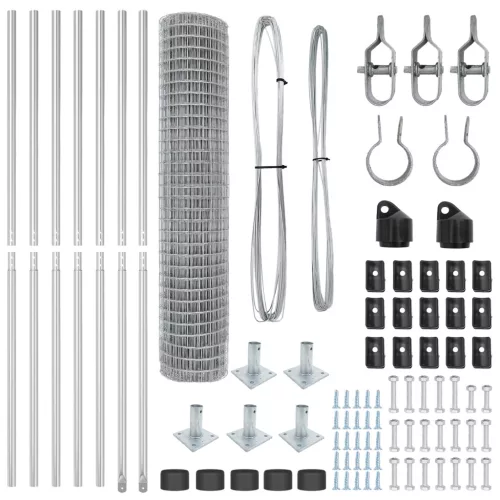  Euro kerítés 7 poszttal 1.6x10 m horganyzott acélból