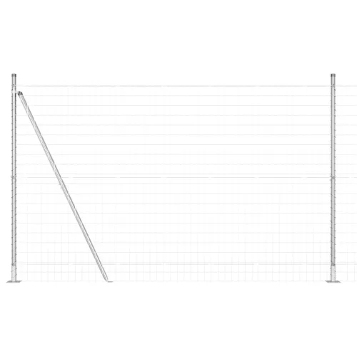  Euro Kerítés 7 Fémoszloppal 1.5x10 m Galvanizált Acél