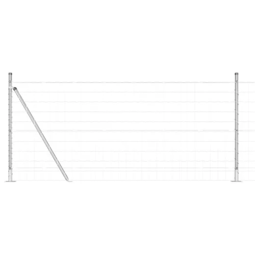  Euro Kerítés 7 Flanged Posts 1x10 m Galvanizált Acél